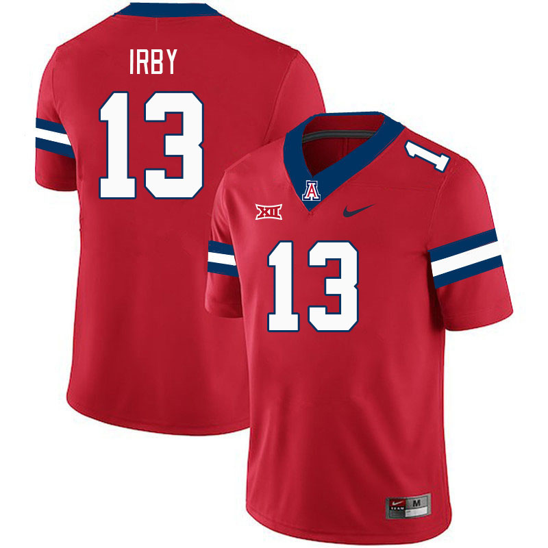 Arizona Wildcats #13 Martell Irby Big 12 Conference College Football Jerseys Stitched Sale-Cardinal